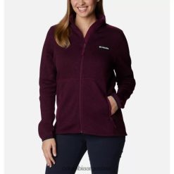 Columbia marionberry heather columbia suéter de mujer chaqueta de forro polar con cremallera completa DV66DP3395 brezo marionberry