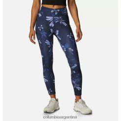 Columbia Medias 7/8 con estampado Columbia Lodge para mujer, floración nocturna del tifón, Columbia DV66DP3516 floración de tifón nocturno