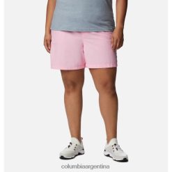 Columbia Pantalones cortos cargo Columbia Sandy River para mujer talla grande Wild Rose DV66DP110 Rosa salvaje