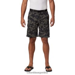 Columbia pantalones cortos cargo con estampado silver ridge para hombre camuflaje negro columbia DV66DP13233 camuflaje negro