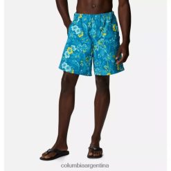 Columbia pantalones cortos de agua pfg super backcast de columbia con estampado tropical de marlin marino profundo para hombre DV66DP1253 marina
