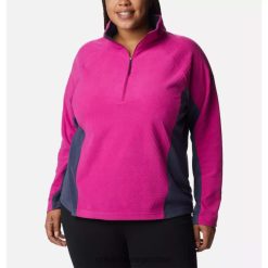 Columbia pase panorámico para mujer media cremallera talla grande fucsia salvaje/columbia nocturna DV66DP5560 nocturno fucsia salvaje