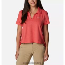 Columbia Polo técnico Sun Trek para mujer Red Hibiscus Heather Columbia DV66DP11867 brezo de hibisco rojo