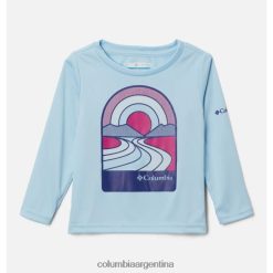 Columbia spring blue/suntrek trails ii camisa gráfica de manga larga mirror rock para niñas pequeñas columbia DV66DP3228 senderos de primavera azul suntrek ii