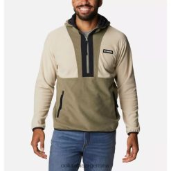 Columbia sudadera con capucha columbia backbowl lite de forro polar con media cremallera para hombre antiguo fósil/verde piedra/negro DV66DP13628 verde
