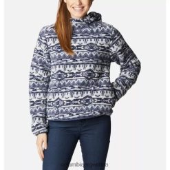 Columbia Sudadera con capucha West Bend para mujer con estampado de rayas nocturnas de Columbia de los años 80 DV66DP10599 estampado de rayas nocturnas de los años 80