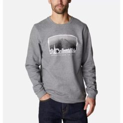 Columbia sudadera con cuello redondo y gráfico Hart Mountain para hombre carbón jaspeado/foggy Haven gráfico Columbia DV66DP13570 carbón