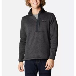 Columbia suéter de hombre clima polar jersey de media cremallera columbia negro jaspeado/negro DV66DP8667 negro brezo negro