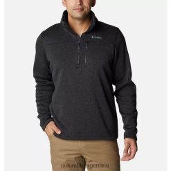 Columbia suéter de lana con media cremallera hatchet hill para hombre columbia black heather DV66DP13653 brezo negro