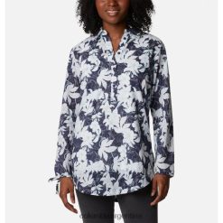 Columbia Túnica de Enrique II del campamento de mujeres de Columbia floral a orillas del lago nocturno DV66DP12257 nocturno a orillas del lago floral