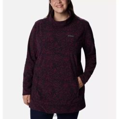 Columbia Túnica de lana ali pico con estampado de terreno columbia marionberry para mujer talla grande DV66DP2551 impresión del terreno marionberry