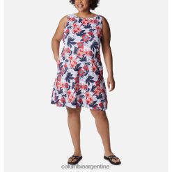 Columbia Vestido blanco con estampado floral de orilla del lago y estampado Chill River para mujer de talla grande DV66DP2381 blanco orilla del lago floral multi